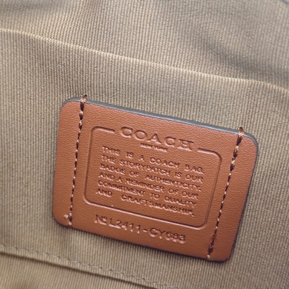 COACH Pink Cherry Print Shoulder Bag with Gold Hardware - Picture 8 of 8